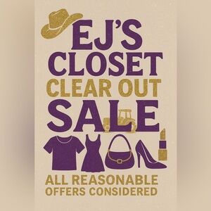 Closet Clear Out Sale